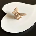 Matte beige butterfly hair claw clip for elegant women's half-up hairstyles and daily use - Prism Butterfly / Khaki