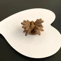 Elegant medium matte milk coffee brown flower shaped hair claw clip for women's hairstyle - Double Layer Flower / Light Coffee