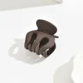 Classic medium size matte brown hair claw clip perfect for elegant half-up hairstyles - 3.50cm / Dark Coffee