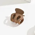 Matte milk coffee medium hair claw clip for women classic hair accessory SKU variant - 3.50cm / Light Coffee