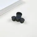 Elegant matte black medium hair claw clip for women's versatile daily hairstyling - Triple Circle / Black