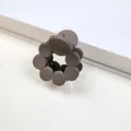 Elegant mocha brown matte flower hair claw clip for medium hair styling for women - Ring Style / Dark Coffee