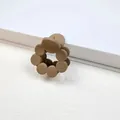 Matte milk coffee brown medium hair claw clip for elegant half-tie hairstyles - Ring Style / Light Coffee