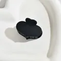 Matte black heart-shaped hair claw clip for elegant half-tie styling - Heart Shape / Black