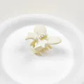 Classic cream matte butterfly hair claw clip for elegant half-up hairstyles and buns - Butterfly Shape / White