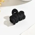 Elegant classic black matte wavy hair claw clip for medium hair styling and updos - Wave Style / Black
