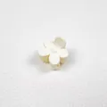 Elegant minimalist cream white frosted flower hair claw clip for half-up hairstyles - Flower Style / White