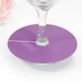 Elegante segnaposto circolare viola per calice da vino, matrimoni e feste festive - Viola scuro