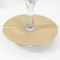 Segnaposti rotondi in carta kraft per calici da vino per decorazioni nuziali e allestimenti tavola - Oro Champagne
