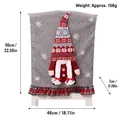 Christmas dining chair back cover with gnome design and 56x46cm size dimensions - 57cm*48cm*1cm / Gray