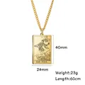 Collana classica in acciaio inossidabile dorato con pendente della carta dei tarocchi Il Matto - Il Matto / Oro