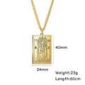 Collana Tarot in acciaio inossidabile dorato con il design della Grande Sacerdotessa - La Papessa / Oro