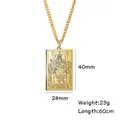 Collana con ciondolo Tarocchi L'Imperatore in acciaio inossidabile 304 placcato oro - L'Imperatore / Oro