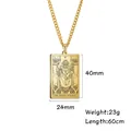 Collana con ciondolo carta dei tarocchi oro Il Papa in acciaio inossidabile 304 - Il Papa / Oro