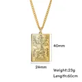 Collana con ciondolo carta dei tarocchi Judgement oro in acciaio inossidabile 304 - Il Giudizio / Oro