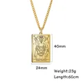 Collana con pendente Tarocchi in acciaio inossidabile 304 dorato design Il Diavolo - Demone / Oro