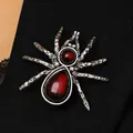 Vintage Halloween spinbroche met rode edelstenen voor kostuum of sjaal decoratie - Spin Broche (DZ-909)