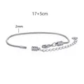 Vista detallada de la pulsera de cadena de serpiente de acero inoxidable de 2mm y 17+5cm de largo - 17+5cm / Sin Cuentas de Posicionamiento (YB985S) / 2.0mm / Color Acero