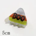 Molla per capelli triangolare glitter Halloween con scritta 'BOO', variante da 5 cm - BOO (Glitter Multicolore)