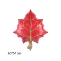 Large red maple leaf shaped aluminum foil balloon for autumn party and Thanksgiving decor - Maple Red / 60*51cm