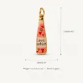Ciondolo a forma di bottiglia con cuore in rame per gioielli fai da te in rosa e oro - Pendaglio Bottiglia Rosa