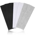 Set of six breathable cotton sports headbands in neutral black, white, and grey colors - 7-Piece Set-4 / 6-Color Set