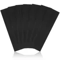 Set of seven black wide elastic sports headbands for running and gym, sweat-wicking - 7-Piece Set-5 / Black