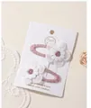 Paire de barrettes à fleurs de marguerite brodées pour filles - Lot de 2 Tissus Brodés Rose Rose / 2A-10