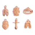 Vintage gold alloy charms set with helmet armor shield and sword for DIY jewelry making - Warrior Theme Pendant Set (1 of each 6 styles) / 6 Pieces/Set (70x50mm) / KC Gold