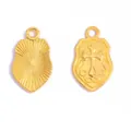 Gold-plated vintage shield charms with cross and sunburst patterns for DIY jewelry - Cross Shield (A4-070) / 23x14mm / Gold
