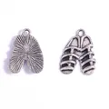 Vintage antique silver alloy armor charm pendant for DIY jewelry making accessories - Textured Pendant (A4-072) / 20*15mm / Antique Silver