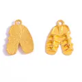Vintage golden alloy lung-shaped charms for DIY jewelry making necklaces and bracelets - Textured Pendant (A4-072) / 20*15mm / Imitation Gold