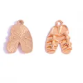 Unique rose gold lung-shaped alloy charm pendant for DIY handmade jewelry crafts - Textured Pendant (A4-072) / 20*15mm / KC Gold