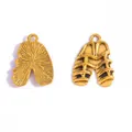 Retro antique gold alloy lung-shaped armor shield charm for DIY necklace making - Textured Pendant (A4-072) / 20*15mm / Antique Gold