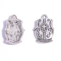 Vintage antique silver alloy armor shield charms with cross for DIY jewelry making - Holy Robe Cross (A4-073) / 23*15mm / Antique Silver