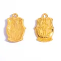 Vintage gold-plated alloy shield charms with cross for DIY jewelry making - Holy Robe Cross (A4-073) / 23*15mm / Imitation Gold