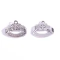 Vintage silver alloy nurse hat charms for DIY jewelry making, shield style pendants - Oval Cross (A4-074) / 20*16mm / Antique Silver