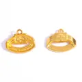 Vintage golden shield armor charms with cross relief for custom DIY necklace making - Oval Cross (A4-074) / 20*16mm / Imitation Gold