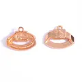Elegant rose gold alloy cross charm pendant for DIY jewelry making and bracelets - Oval Cross (A4-074) / 20*16mm / KC Gold