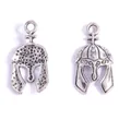 Retro alloy ancient helmet charms for DIY necklace and bracelet jewelry making - Spartan Helmet (A4-075) / 24*13mm / Antique Silver