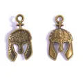 Vintage Spartan helmet alloy charms in antique bronze finish for DIY jewelry making - Spartan Helmet (A4-075) / 24*13mm / Antique Bronze