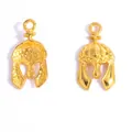 Vintage golden alloy helmet charms for DIY necklace and bracelet jewelry making - Spartan Helmet (A4-075) / 24*13mm / Imitation Gold