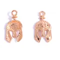 Rose gold retro helmet alloy charm pendants for DIY necklace and bracelet jewelry making - Spartan Helmet (A4-075) / 24*13mm / KC Gold
