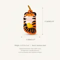 Pendentif mignon en acier inoxydable en forme de tigre avec coeur jaune pour bijoux DIY - Pendentif Tigre Cœur / Coloré