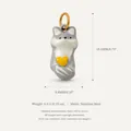 Mignon pendentif chat gris en acier inoxydable avec cœur jaune pour bijoux DIY créatif - Forme de Civette Grise / Gris