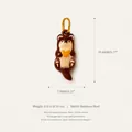 Mignon pendentif loutre en acier inoxydable avec cœur pour colliers bijoux DIY - Forme de Loutre / Marron