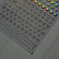 Pegatinas holográficas de corazones para manicura con acabado iridiscente en lámina - Corazón / Plata Láser