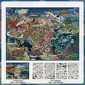 Infeel.Me Dragon Legacy fantasy map sticker set with scene card and 4 PET sheets - Dragon's Legacy (Today's Business Vol. 59) / 1 Scene Card + 4 Stickers