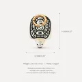 Pendentif tortue miniature en céramique peinte avec anneau de saut en cuivre doré 18K - Pendentif Tortue