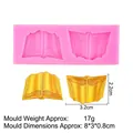 Stampo in silicone a forma di libro per fondente e cioccolato decorazione torte DIY - Stile a forma di libro (B329) / Rosa